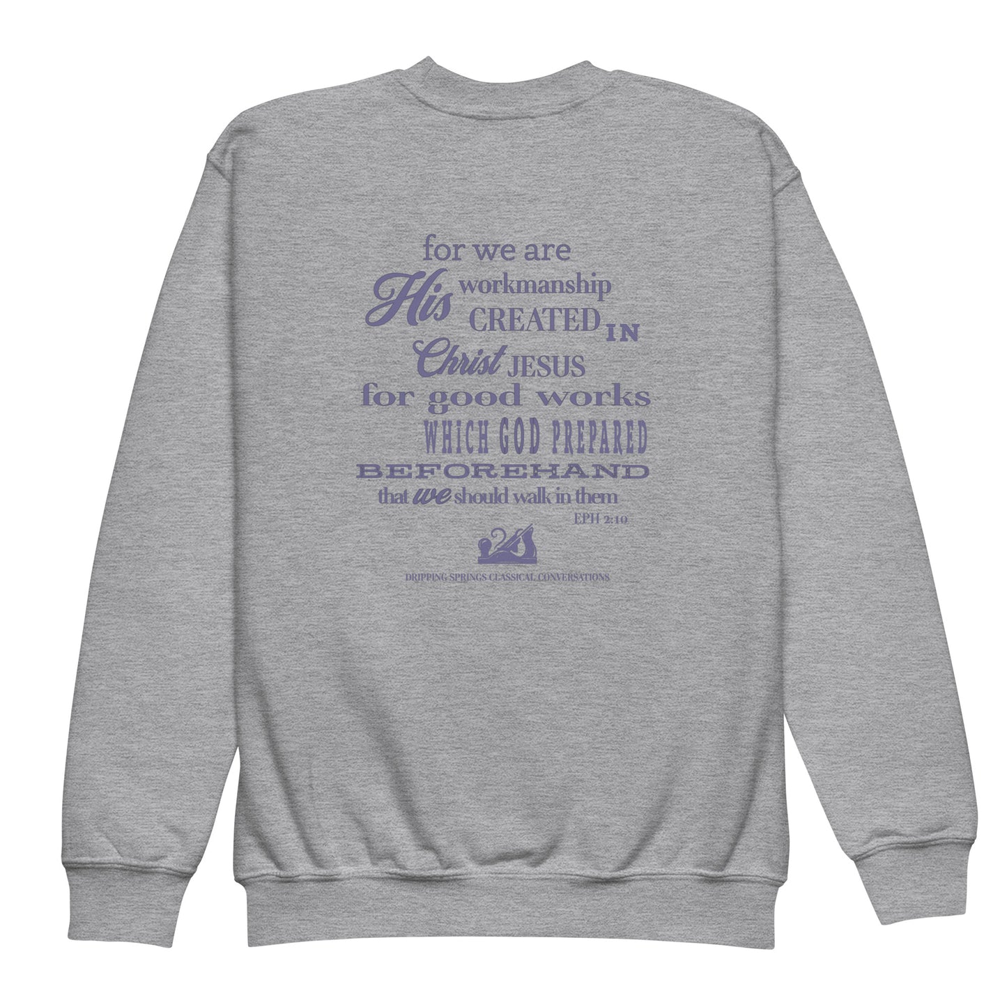 Classical Conversations 2024 'Woodcraft' Youth Crewneck Sweatshirt