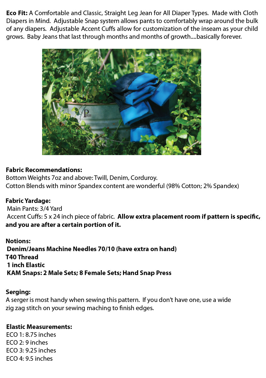 Project Pomona ECO Fit Pants PDF Pattern