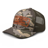 Driftwood Farmers Cooperative Logo Camouflage Trucker Hat- Rope