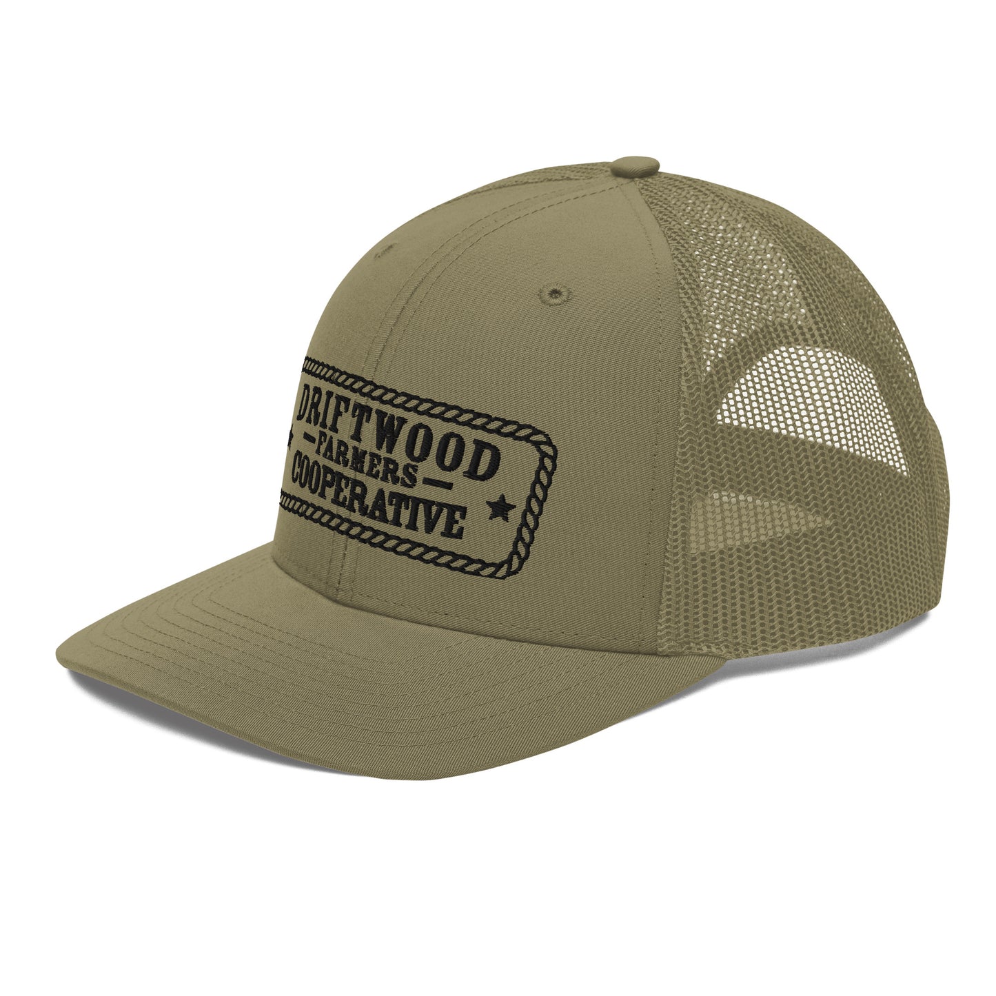 Driftwood Farmers Cooperative Logo Trucker Cap- Rope